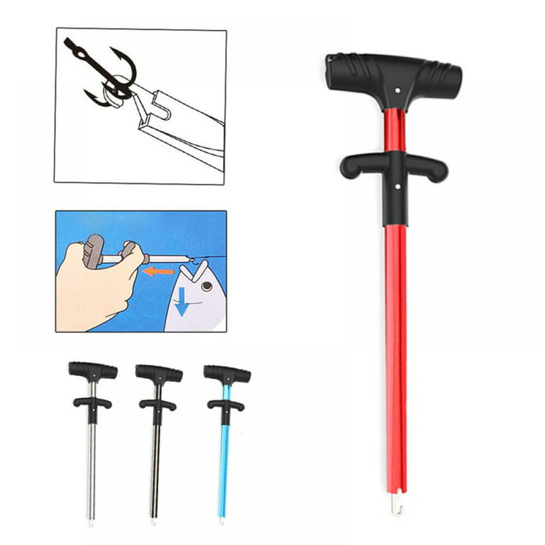 Fish Hook Remover, Easy Reach and Portable Aluminum Fish Hook Remover Tool,  Pro Fishing Hooks Extractor, Fast Decoupling, No Injury 