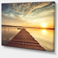 thumbnail image 2 of Sea Pier under Beautiful Cloudscape - Modern Canvas Art Print, 2 of 4