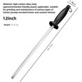 thumbnail image 2 of Professional Kitchen Knife Sharpening Steel Rod, 12-inch, Black Handle, 2 of 8