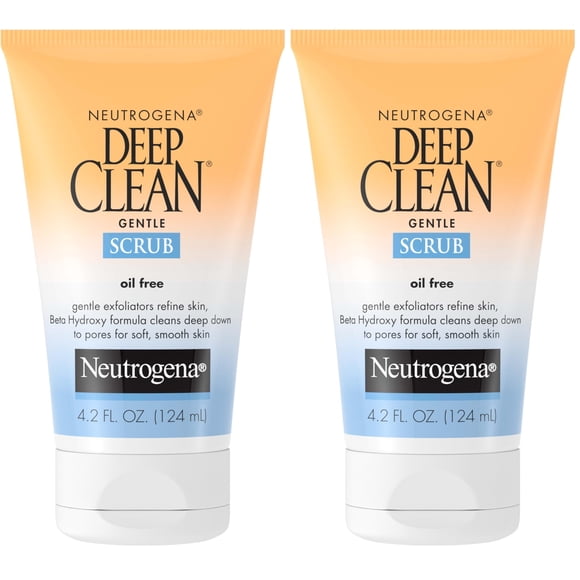 Exfoliante facial Neutrogena Deep Clean Oil-Free 124 ml x2