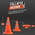 thumbnail image 4 of Conos plegables de seguridad vial RoadHero de 18 cm con cuello reflectante, paquete de 4, 4 of 9
