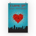 thumbnail image 1 of I Love You San Antonio, Texas - Lantern Press Artwork (12x18 Art Print, Wall Decor Travel Poster), 1 of 1