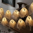 thumbnail image 2 of ZheElen Halloween Decor With Ghosts Lanterns Battery Powered light string, Light Chains Halloween Ghosts LED Light Chains, 2 of 6
