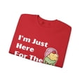 thumbnail image 3 of Funny Saying I'm Just Here For The Free Ice Cream G Gildan 18000 Sweatshirt, 3 of 4