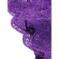 thumbnail image 5 of INSPIRE CHIC Valentine's Day Women's Shrugs Floral Lace Cardigan 3/4 Sleeves Sheer Cover Up Top XS Violet, 5 of 6
