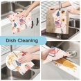 thumbnail image 2 of Yayeee 6 Pack Kitchen Dishcloths for Washing Dishes Soft Absorbent Microfiber Towels, Blue Christmas Santa, 2 of 9