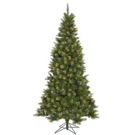 8.5' Pre-Lit Slim Jack Pine Artificial Christmas Tree - Multi-Color LED Lights
