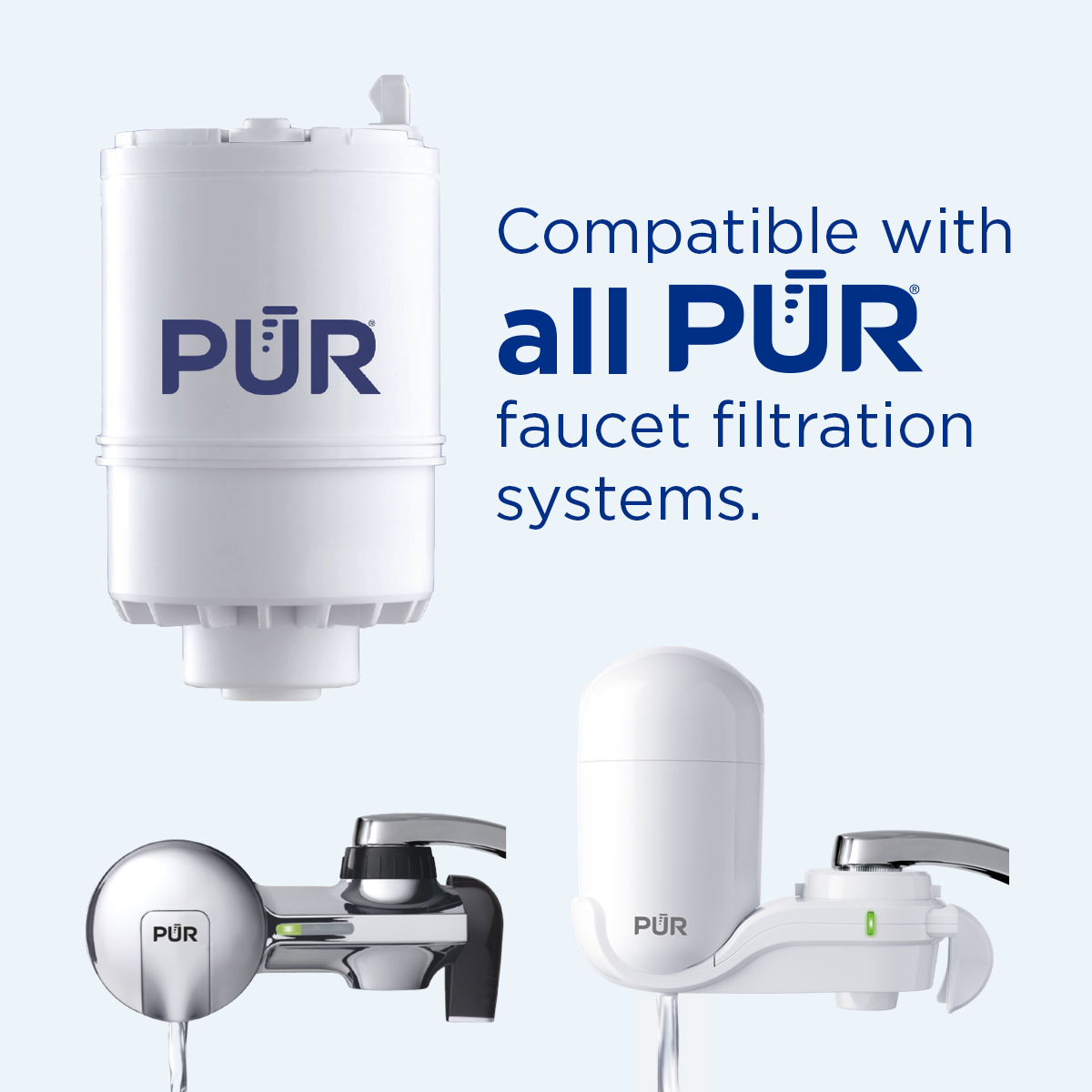 PUR Faucet Mount Replacement Water Filter 2-Pack, 6 Month Supply, RF33752 - image 3 of 9