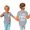 Grey, variant on Aboser PAPA'S IDEA Kids T Shirts for Girls Aged 3-14 Years Toddler Boys' Short Sleeve Tees Cotton Casual Graphic Blouses Crewneck Summer Tops T-Shirt
