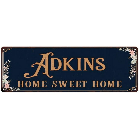 ADKINS Home Sweet Home Victorian Look Gift 6x18 Metal Sign 206180046479