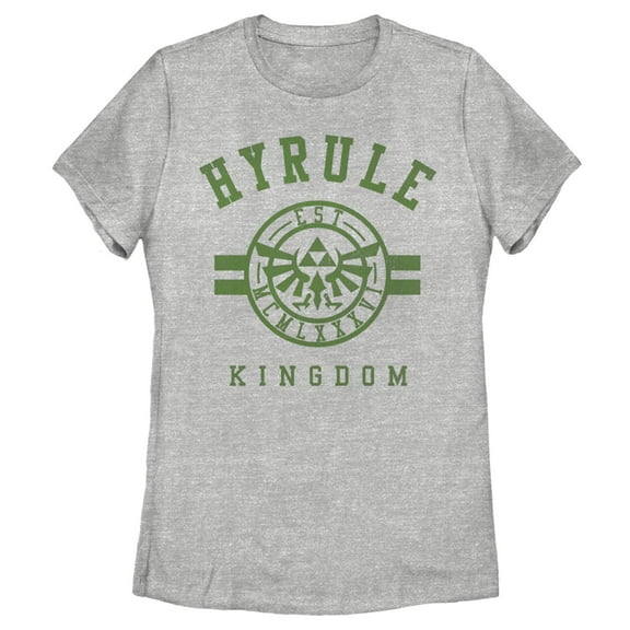 Women's Nintendo Legend of Zelda Hyrule Kingdom Graphic Tee Athletic Heather Medium