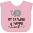 thumbnail image 3 of Inktastic My Grammy and Pappy Love Me Grandchild Boys or Girls Baby Bib, 3 of 4