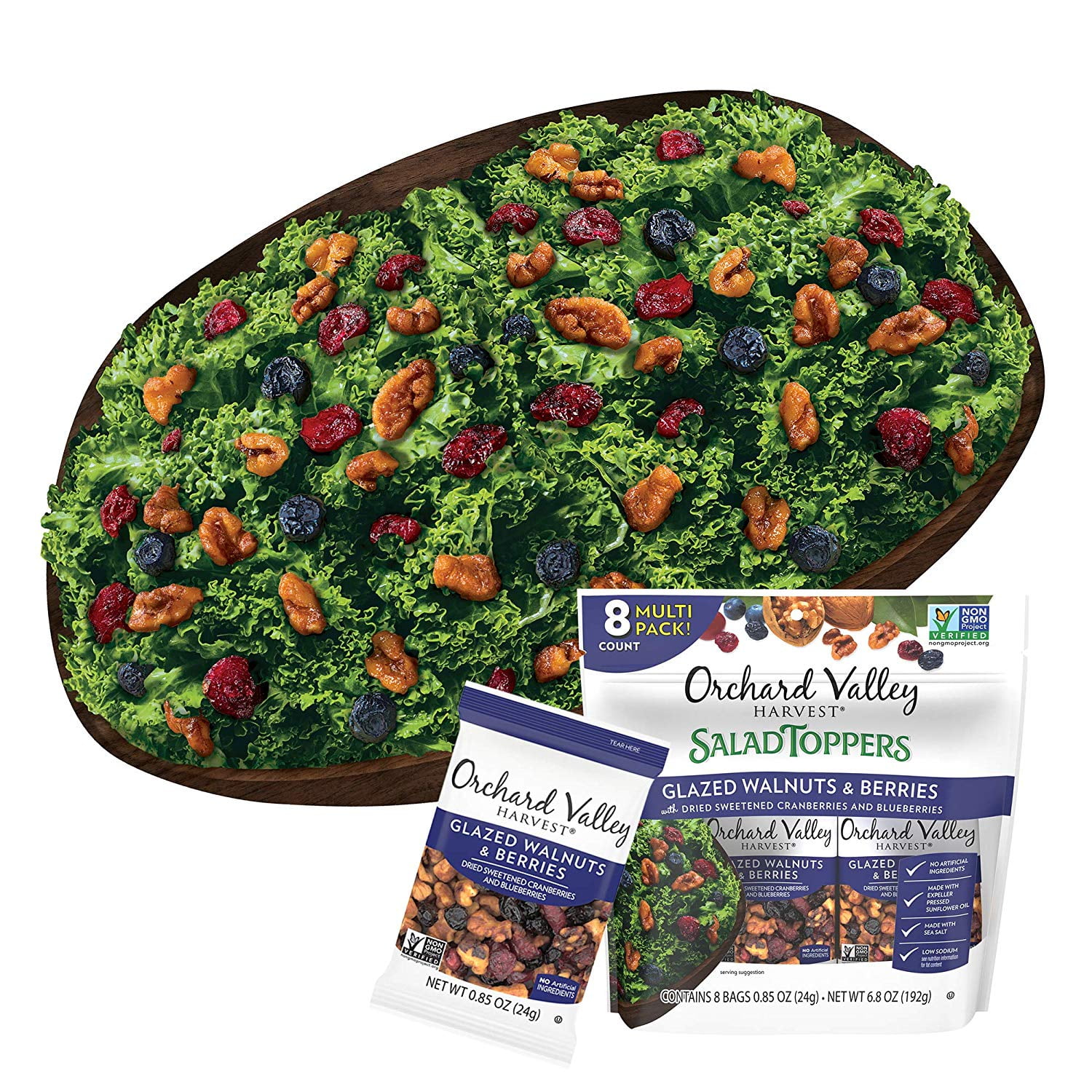 Orchard Valley Harvest Glazed Walnuts & Berries, 0.85 oz (Pack of 8)