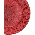 thumbnail image 3 of 12 Pack Red Charger Plates, 13 Inch Dinner Plate, Plastic Christmas Phoenix Pattern Elegant Serve Ware Plates for Weddings, Parties, Anniversary, 3 of 7