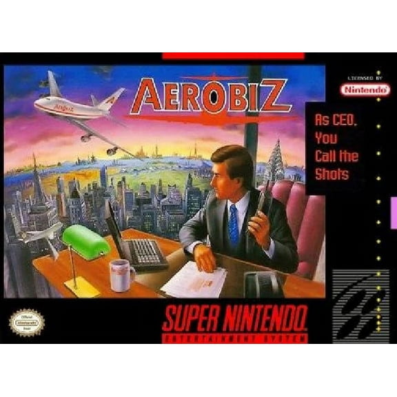 Restored Aerobiz (Super Nintendo, 2000) SNES Business Game (Refurbished)