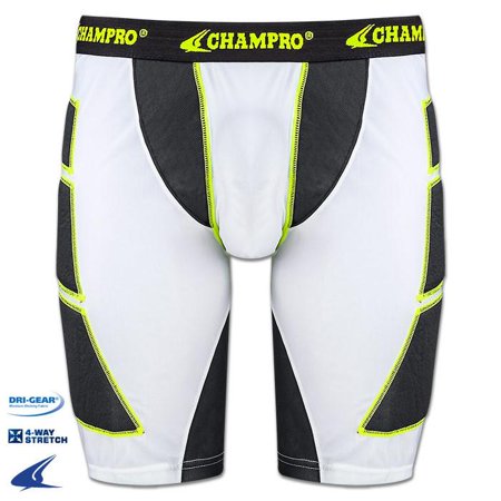 Champro On Deck Mens Sliding Short, White Large