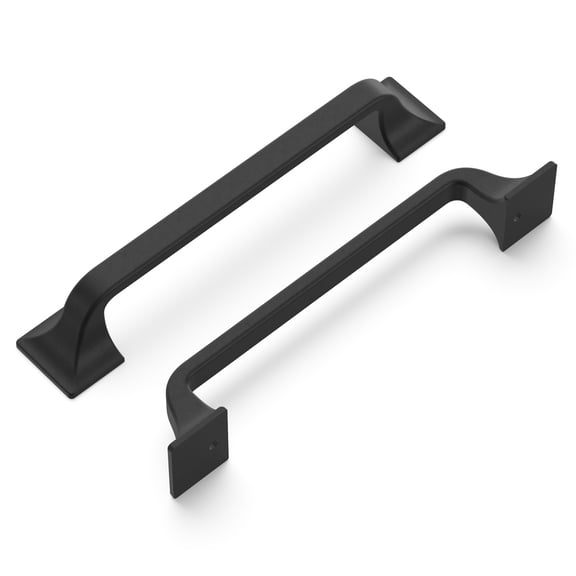 Hickory Hardware H076702-BI 128 mm Center to Center Forge Pull, Black Iron