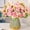 Pink, variant on HCBY Silk Peony & Hydrangea Bouquet, Realistic Artificial Wedding Bridal Bouquet or Home Decor Centerpiece, 5-Branch Faux Flower Arrangement (Purple,7")