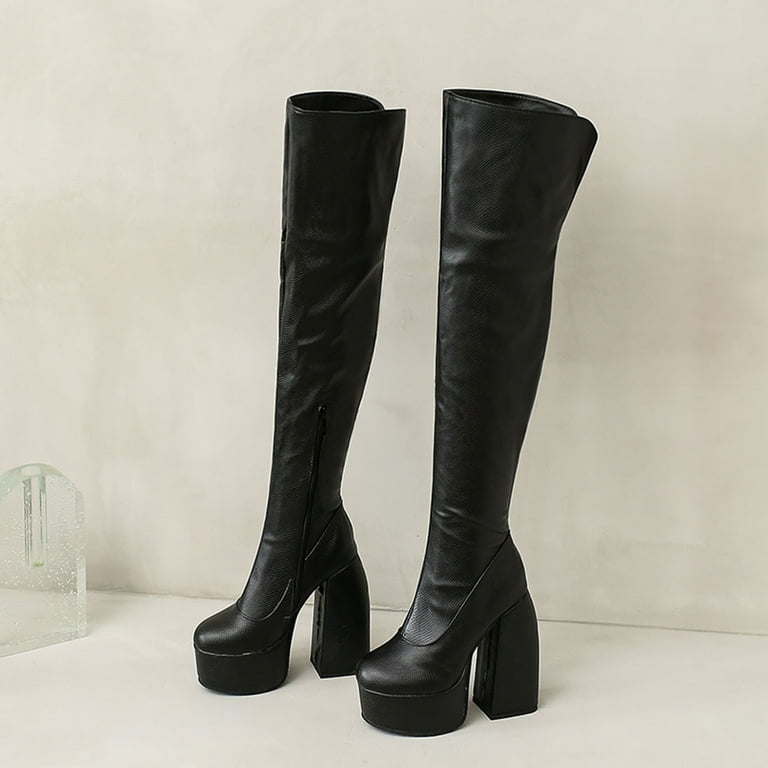 Lovskoo 2024 Women's Knee High Boots Thigh High Leather