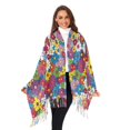 thumbnail image 3 of FORMRS Womens Scarf Winter Soft Long Big Warm Shawls Wrap Tassel Scarves, Whimsical Floral, 3 of 9