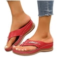 thumbnail image 5 of Bkhluea Women Wedge Flip Flop Sandals Open Toe Hollow Out Slip On Thong Shoes for Summer Beach Vacation Casual Daily Walking, 5 of 7