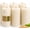 White, variant on 6 Pack Sage Green Soy Pillar Candles - 330H Total Burn Time - 2.8x4” Rustic Textured Natural Wax- Smokeless & Clean Burning Unscented Hand-Poured Candles for Spring Home, Modern Farmhouse Decor