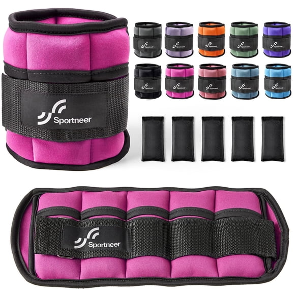 Pesas para tobillo Sportneer, correas ajustables para piernas de 1 a 5 kg