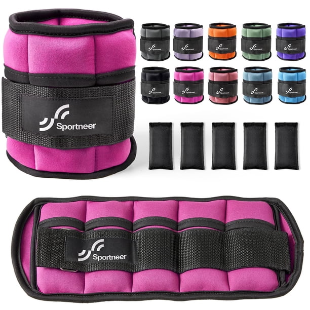 Pesas para tobillo Sportneer, correas ajustables para piernas de 1 a 5 kg
