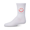 thumbnail image 2 of MeMoi  Fuzzy Smiley Face Crew Socks - Girls - Female, 8, Green, 2 of 4