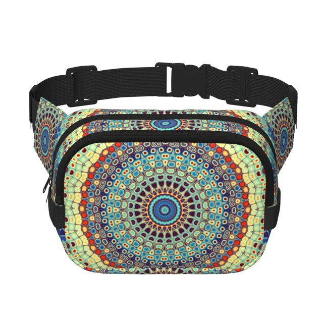 Easygdp Round Mandala1 Fanny Packs para Mujeres y Hombres, Bolsa de Cinturón, Bolsos de Cruz para Trabajo/Correr/Senderismo