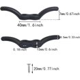 thumbnail image 2 of 4pcs 113mm Nylon Black Rope Cleat, Rope Cleat, Nylon Sailing Mast Claw Tie, Black, 2 of 5