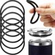 thumbnail image 1 of 6 Pieces 20 oz Replacement Rubber Lid Seals O Shaped Resealable Lid Gaskets for16 and 20 Ounce Insulated Stainless Steel Tumblers, Black, 1 of 5