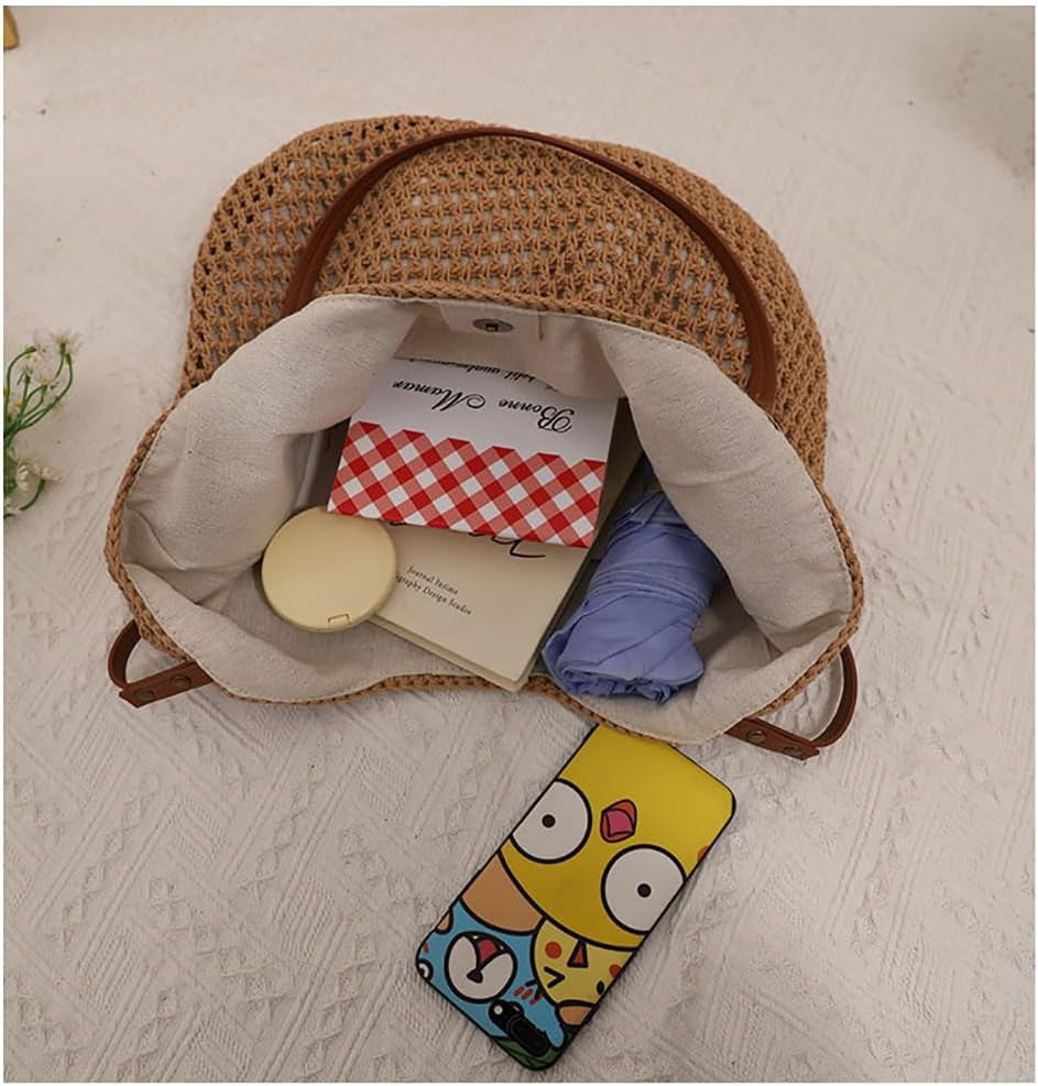 CoCoMangos Crochet Bags for Women Summer Beach Mesh Tote Bag Aesthetic Shoulder Bag Grunge Hippie Knitted Boho Bag