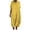 Yellow, variant on Summer Fashion Plus Size Dresses for Women Solid Color Casual Loose Fitting Daily Short Sleeved Lapel