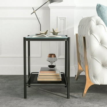 Furniture of America Alix 1-Shelf Metal Indoor End Table, White