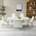 thumbnail image 5 of 71" Dining Table Made From Sintered Stone And 6 Chairs, White, To Stains High Temperatures With Stain- Build Quality, Temperature Quality Feature, 5 of 6