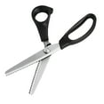 thumbnail image 5 of FACEGA Ergonomic Stainless Steel Triangular Pinking Shears for Precision Decorative Cutting - Ideal for Fabric,Leather,Plastic,and Paper Black, 5 of 7