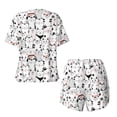 thumbnail image 2 of Sigee Cute Cat for Sleepwear Casual Pjs with Pockets Women's Pajamas Sets Shorts 2 Piece Short Sleeve Lounge Sets Large, 2 of 9