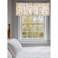 thumbnail image 3 of Valance Curtains for Kitchen Windows Farm Blossom Flower LadybirdsRod Pocket Valance Garden Floral on Burlap Short Window Curtain Topper for Bedroom Living Room Bathroom 54x18in, 3 of 9