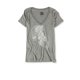 thumbnail image 1 of Vans Gemini Rose - Camiseta gráfica con cuello en V para mujer, gris, pequeña Vans Camiseta gráfica, 1 of 2
