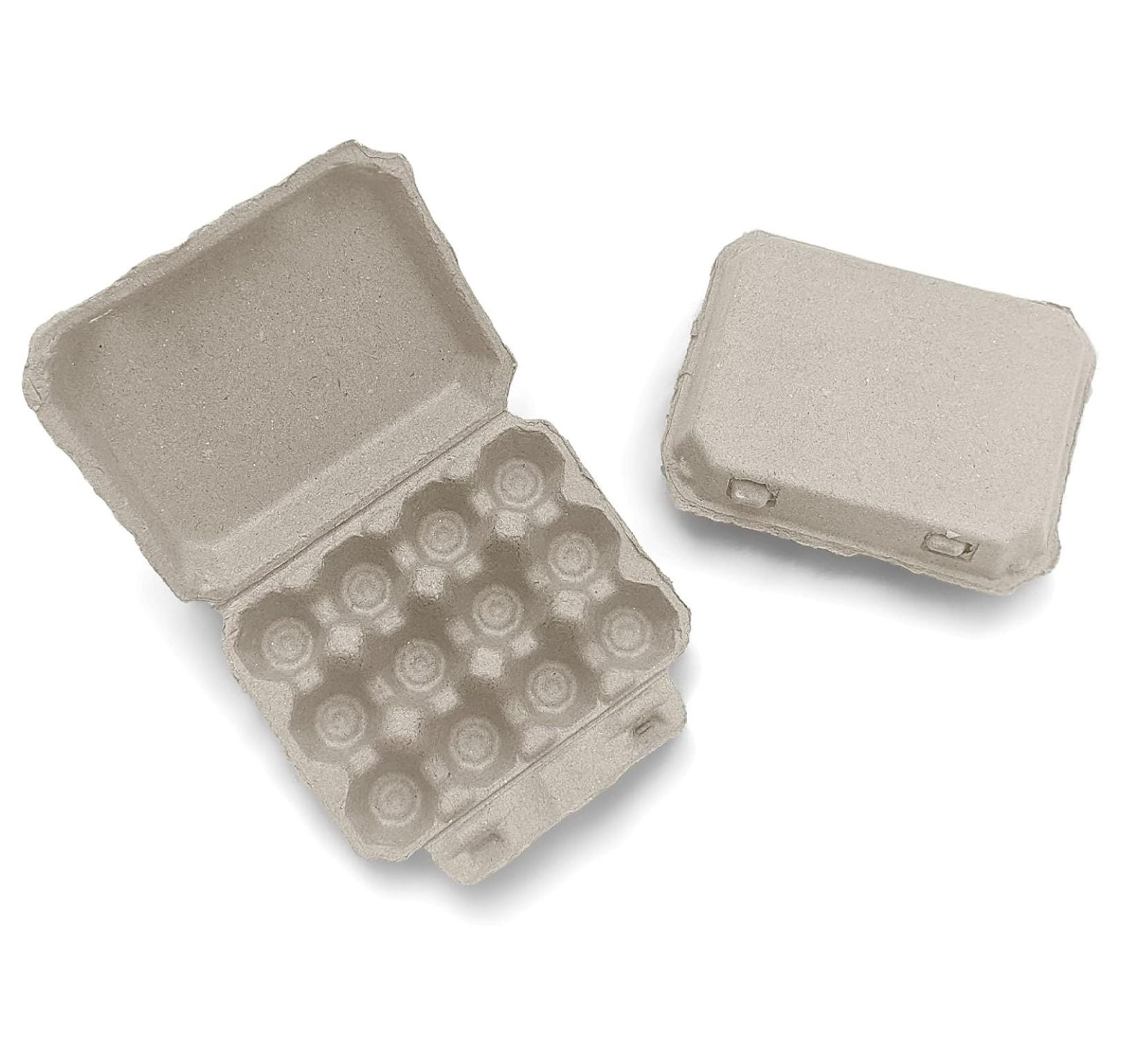 Quail Egg Cartons - Recycled Cardboard Paper Pulp 3x4 Square Style - Holds One Dozen Eggs (30)