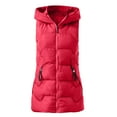 thumbnail image 4 of larppty Womens Puffer Vest Ladies Sleeveless Zip Up Outerwear Warm Puffer Lightweight Winter Jackets Coats 2025 (Red, 3XL/XXL), 4 of 6