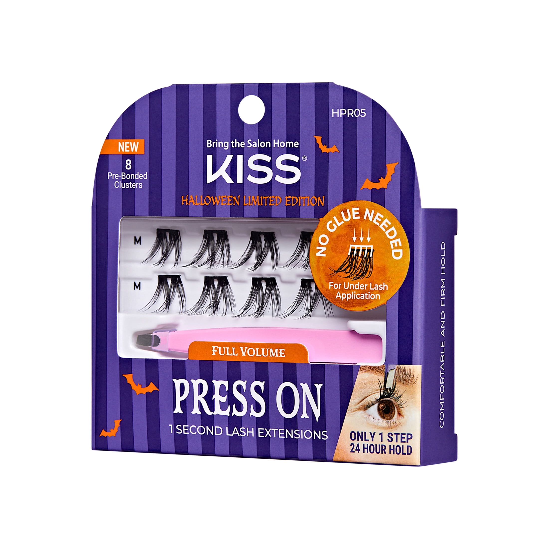 KISS Halloween Limited Edition Press-On Lash Extensions, Full Volume, 9 Pcs.