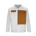 thumbnail image 5 of Dovford Men's Corduroy Button Down Long Sleeve Colorblock Shirt Collar Tops 2025, 5 of 7
