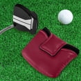 thumbnail image 5 of Haosy Burgundy Golf Mallet Putter Cover Strong Magnetic Leather Golf Club Headcover Closure, 5 of 7