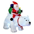 thumbnail image 3 of Adorno navideño inflable de Papá de 1,8 m sentado sobre un . Ideal para fotos. 110 V. Multifuncional. para decoración de jardín. Fácil, 3 of 9