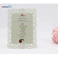 thumbnail image 3 of Tarjetas de menú con diseño de corazón de amor de encaje cortado con láser, papel personalizado con texto, invitación de boda RSVP, gran oferta, 30 unidades por lote, 3 of 4
