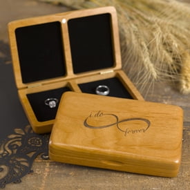 Infinity Wooden Ring Box