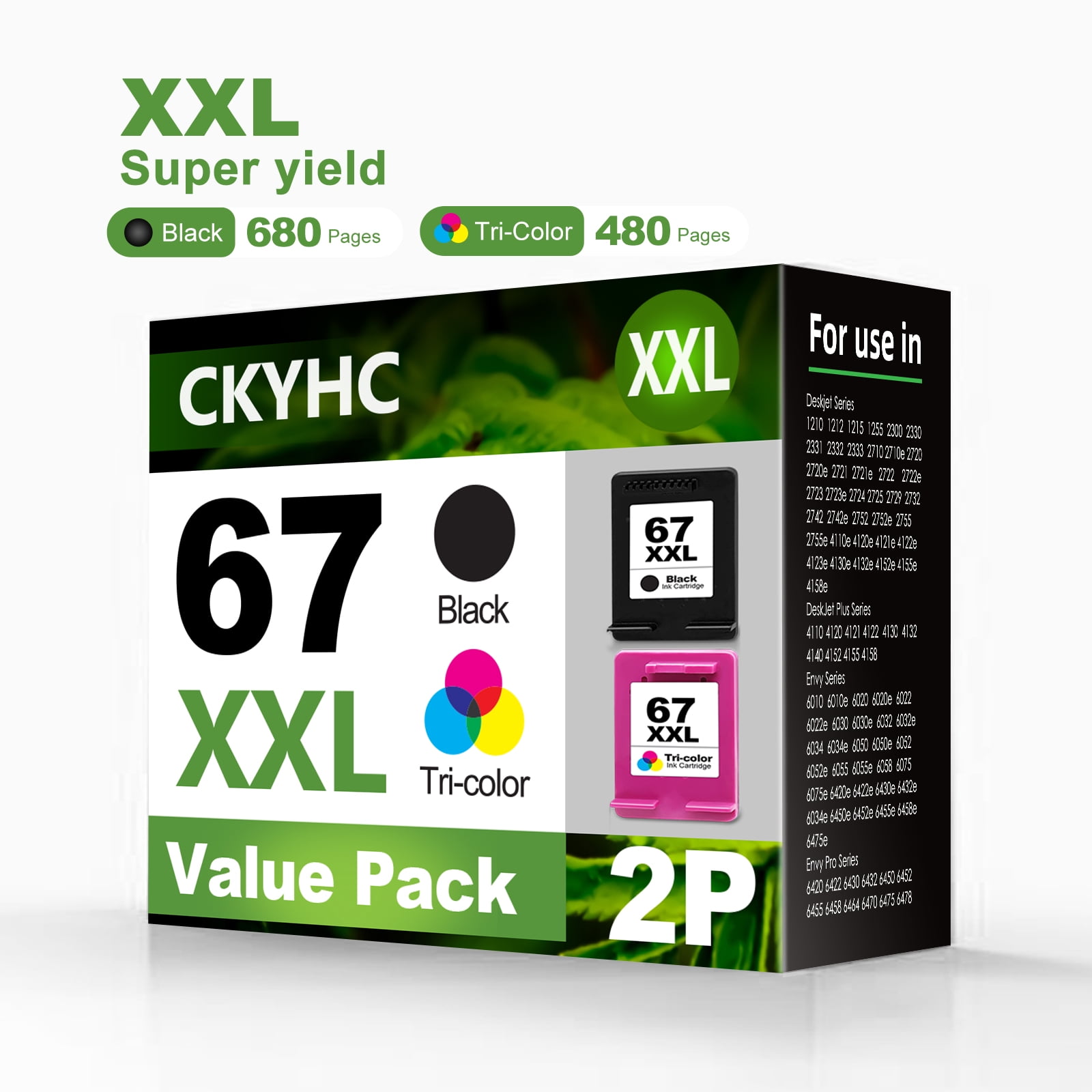 MYTONER 67XL Remanufactured Ink Cartridge Replacement For HP 67XL 67 XL