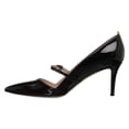 thumbnail image 2 of YDN Women Classic Pointed Toe Mary Janes Mid Slim Heels Slip On Buckled Strap Pumps Casual Party Dressy Shoes Size 16 Black, 2 of 4